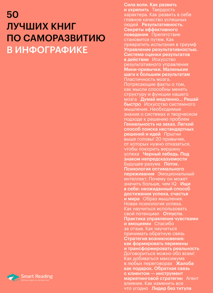 50 лучших книг по саморазвитию в инфографике (на русском языке) 50 лучших книг по саморазвитию в инфографике (на русском языке)