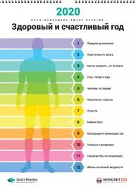 Умный настенный календарь на 2020 год «Здоровый и счастливый год» (на русском языке)
