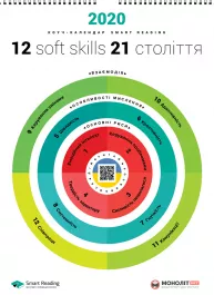 Умный настенный календарь на 2020 год «12 soft skills 21 века» (на украинском языке)