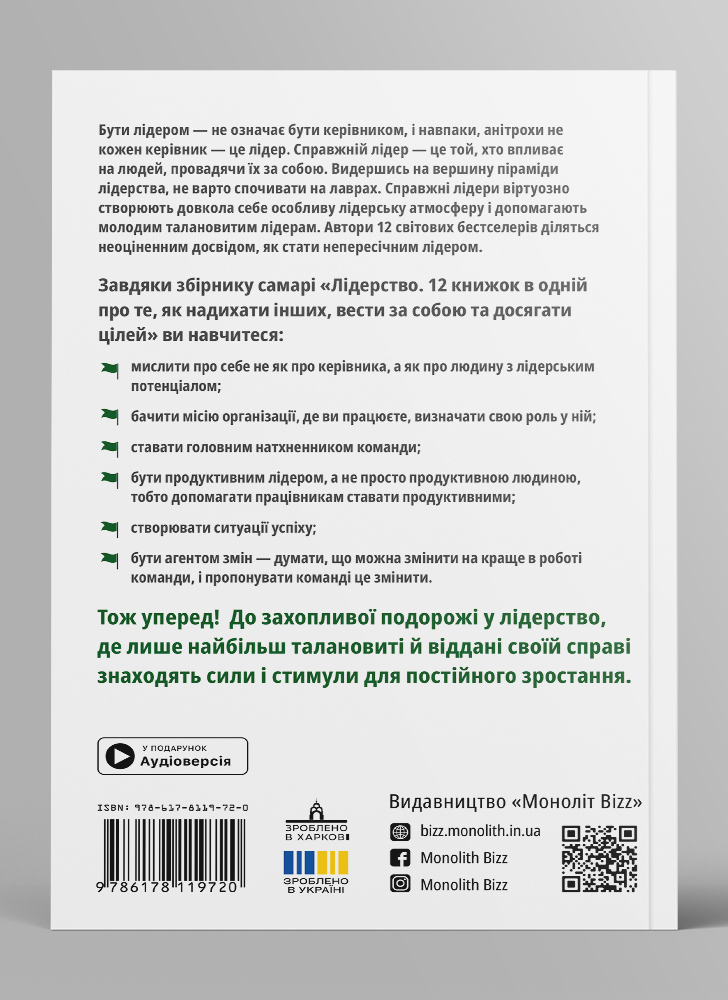 Лидерство. Сборник саммари на украинском языке (в мягкой обложке) + аудиокнига
